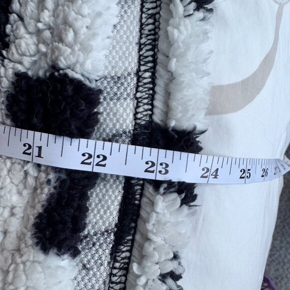 White and Black Swirl Sherpa Pullover Fleece - Picture 10 of 10